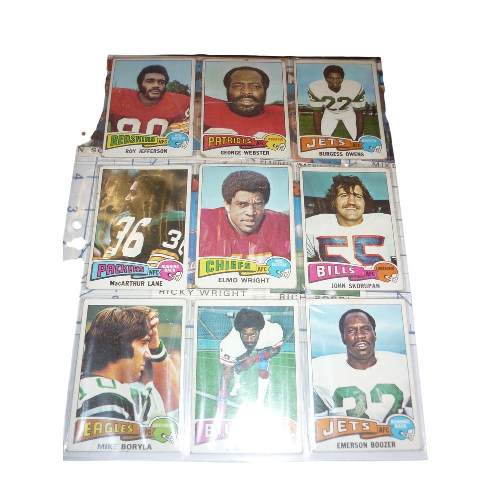 1974 Topps Football Cards Lot of 22 Ken Houston HOF Cliff Harris Lanier Raiders